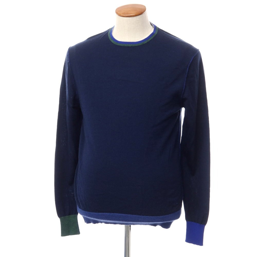 【中古】ディマッティア DIMATTIA ウール クルーネック プルオーバーニット ネイビー【サイズ50】【NVY】【A/W】【状態ランクB】【メンズ】【769076】