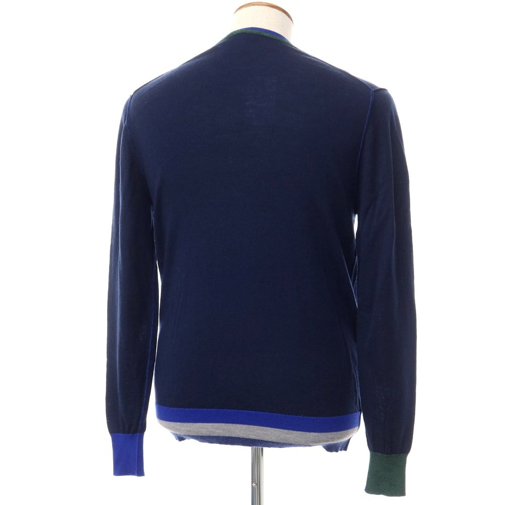 【中古】ディマッティア DIMATTIA ウール クルーネック プルオーバーニット ネイビー【サイズ50】【NVY】【A/W】【状態ランクB】【メンズ】【769076】