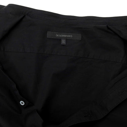 [Used] DESIGNWORKS Stretch Cotton Band Collar Casual Shirt Black [Size 50] [BLK] [S/S/A/W] [Condition Rank C] [Men&