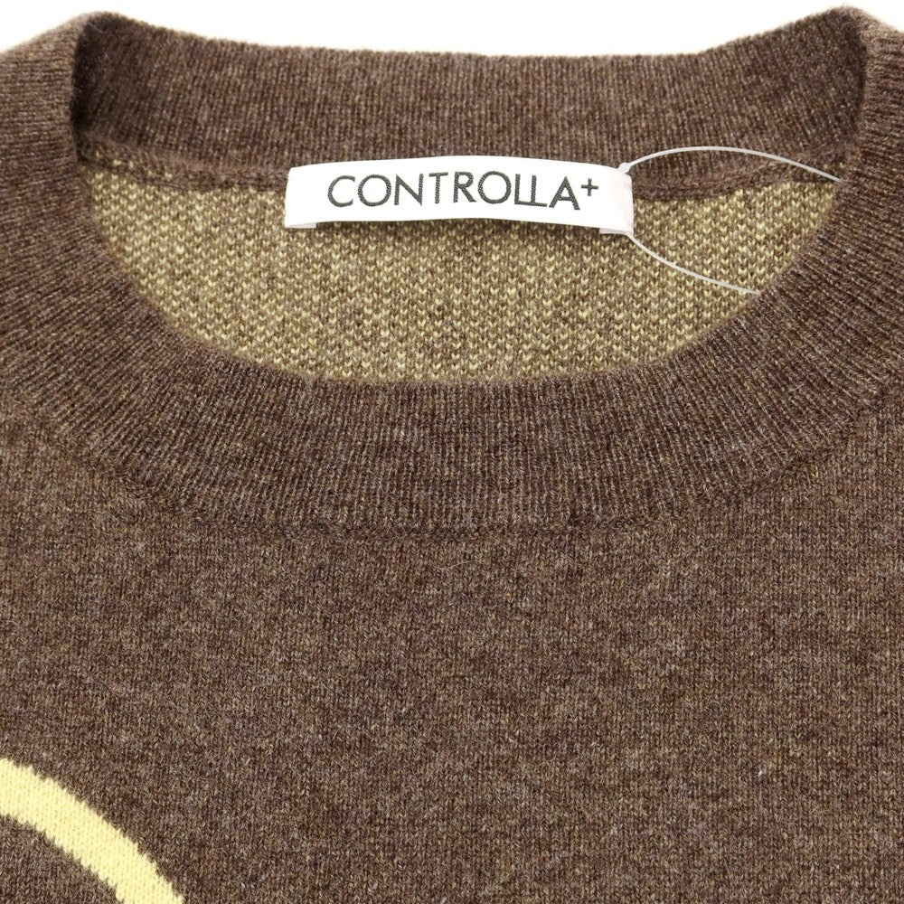 [Used] [Unused] CONTROLLA+ 2022 Autumn/Winter Cashmere Crew Neck Pullover Knit Brown x Yellow [Size F] [BRW] [A/W] [Condition Rank S] [Men&