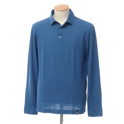 [Used] Drumohr Cotton Long Sleeve Polo Shirt Dark Blue [Size S] [BLU] [S/S/A/W] [Condition Rank B] ​​[Men&