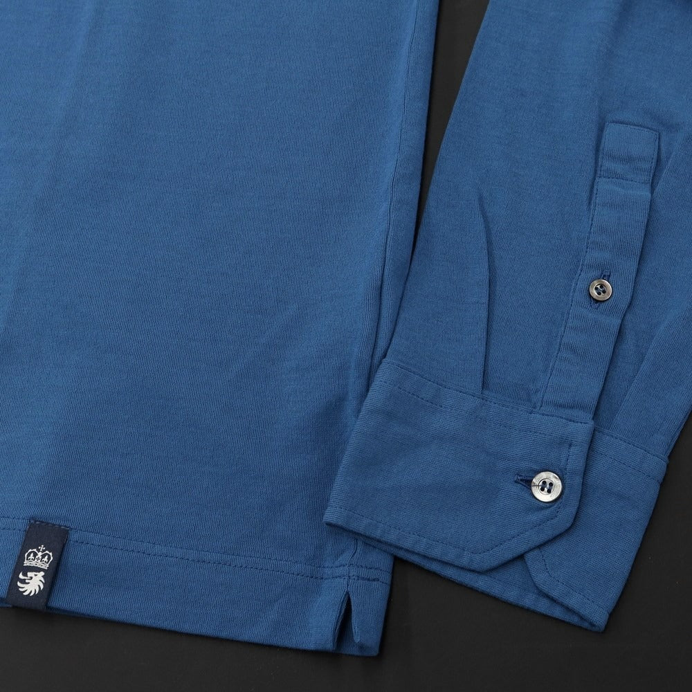 [Used] Drumohr Cotton Long Sleeve Polo Shirt Dark Blue [Size S] [BLU] [S/S/A/W] [Condition Rank B] ​​[Men&