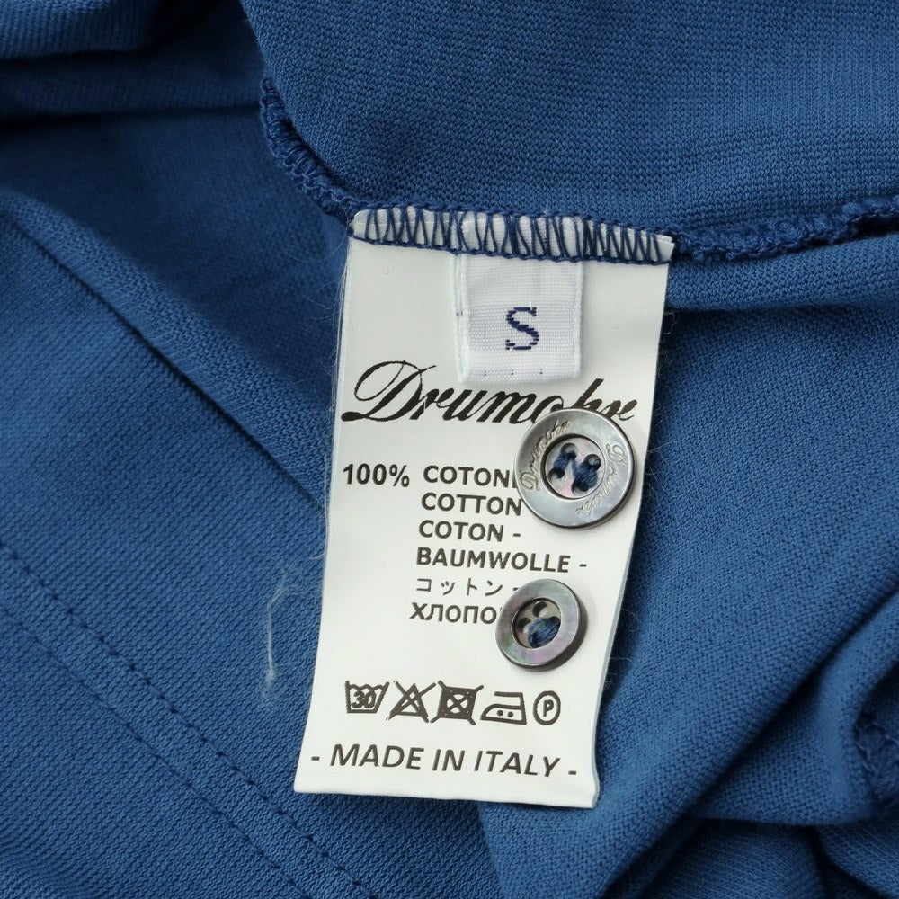 [Used] Drumohr Cotton Long Sleeve Polo Shirt Dark Blue [Size S] [BLU] [S/S/A/W] [Condition Rank B] ​​[Men&