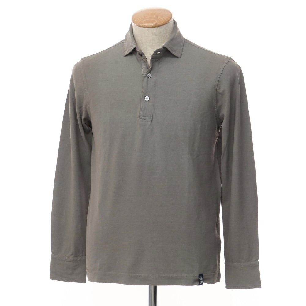 [Used] Drumohr Cotton Long Sleeve Polo Shirt Warm Gray [Size S] [GRY] [S/S/A/W] [Condition Rank C] [Men&