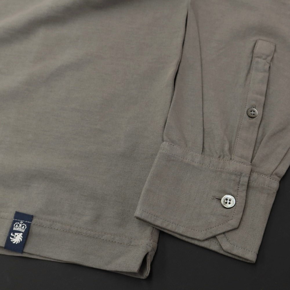 [Used] Drumohr Cotton Long Sleeve Polo Shirt Warm Gray [Size S] [GRY] [S/S/A/W] [Condition Rank C] [Men&