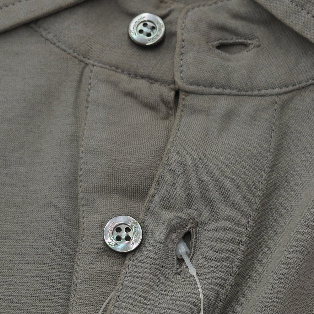 [Used] Drumohr Cotton Long Sleeve Polo Shirt Warm Gray [Size S] [GRY] [S/S/A/W] [Condition Rank C] [Men&