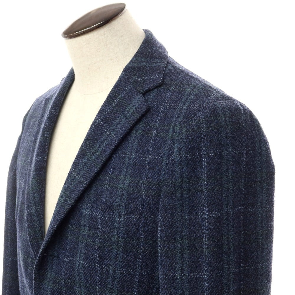 [Used] UNITED ARROWS Wool Polyester Check Tailored Jacket Navy [Size 48] [NVY] [A/W] [Condition Rank D] [Men&