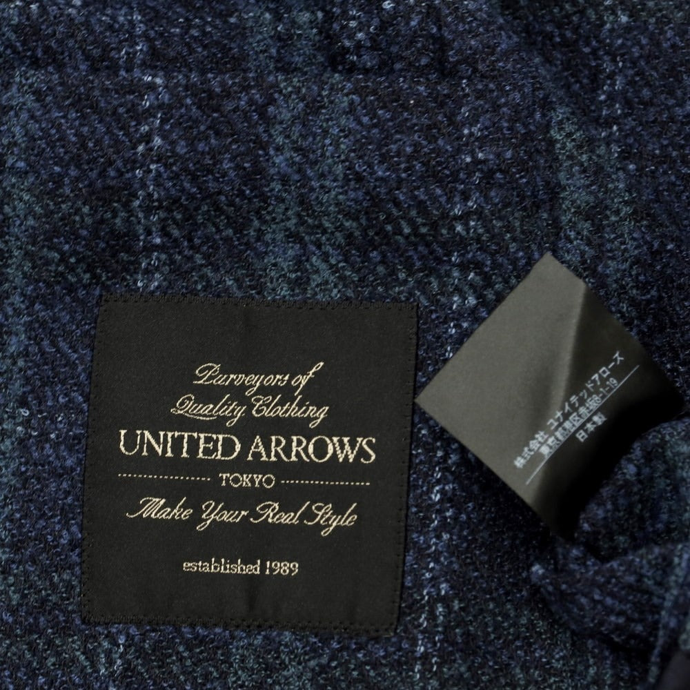 [Used] UNITED ARROWS Wool Polyester Check Tailored Jacket Navy [Size 48] [NVY] [A/W] [Condition Rank D] [Men&