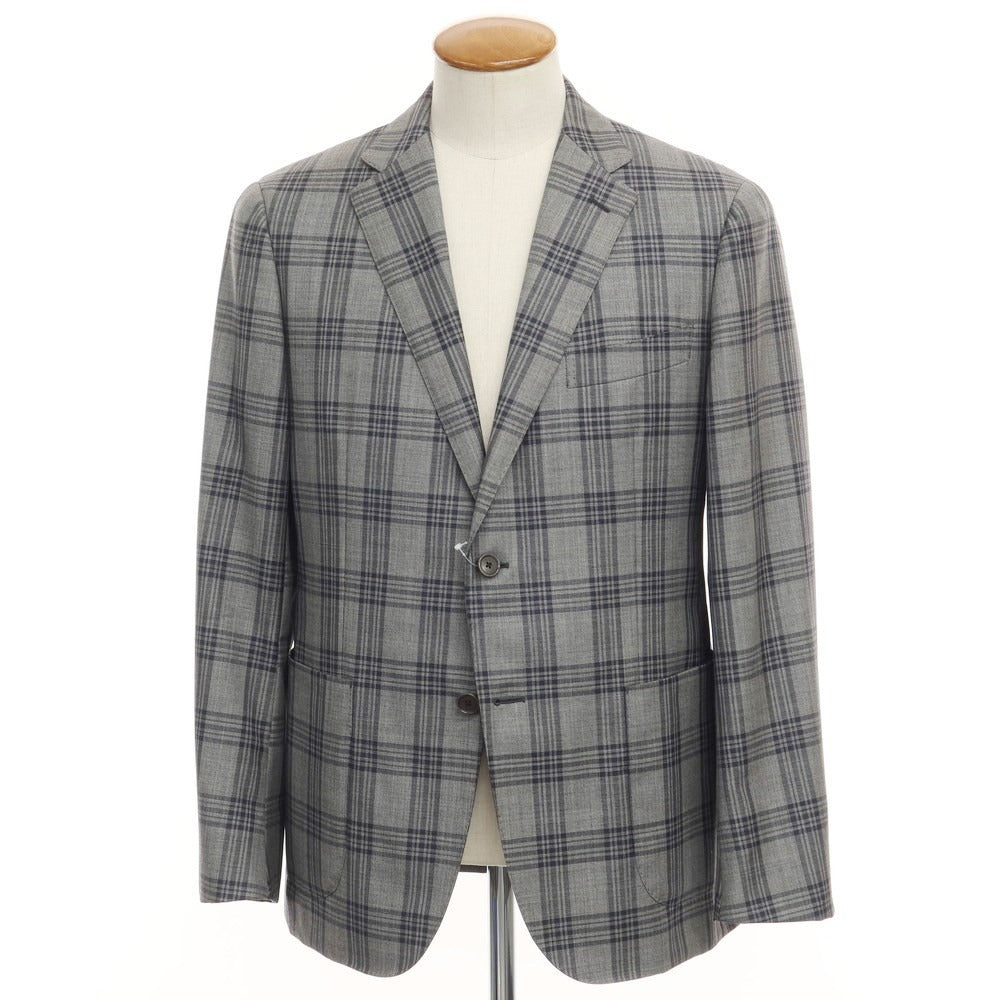 [Used] UNITED ARROWS Wool Check 2B Tailored Jacket Gray x Navy [Size 48] [GRY] [S/S] [Condition Rank D] [Men&