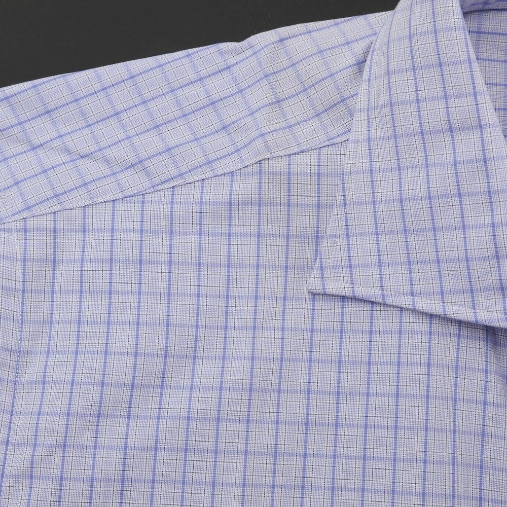 [Used] BEAMS HEART Cotton Check Wide Collar Dress Shirt Lavender [Size 40] [PUP] [S/S/A/W] [Condition Rank B] ​​[Men&