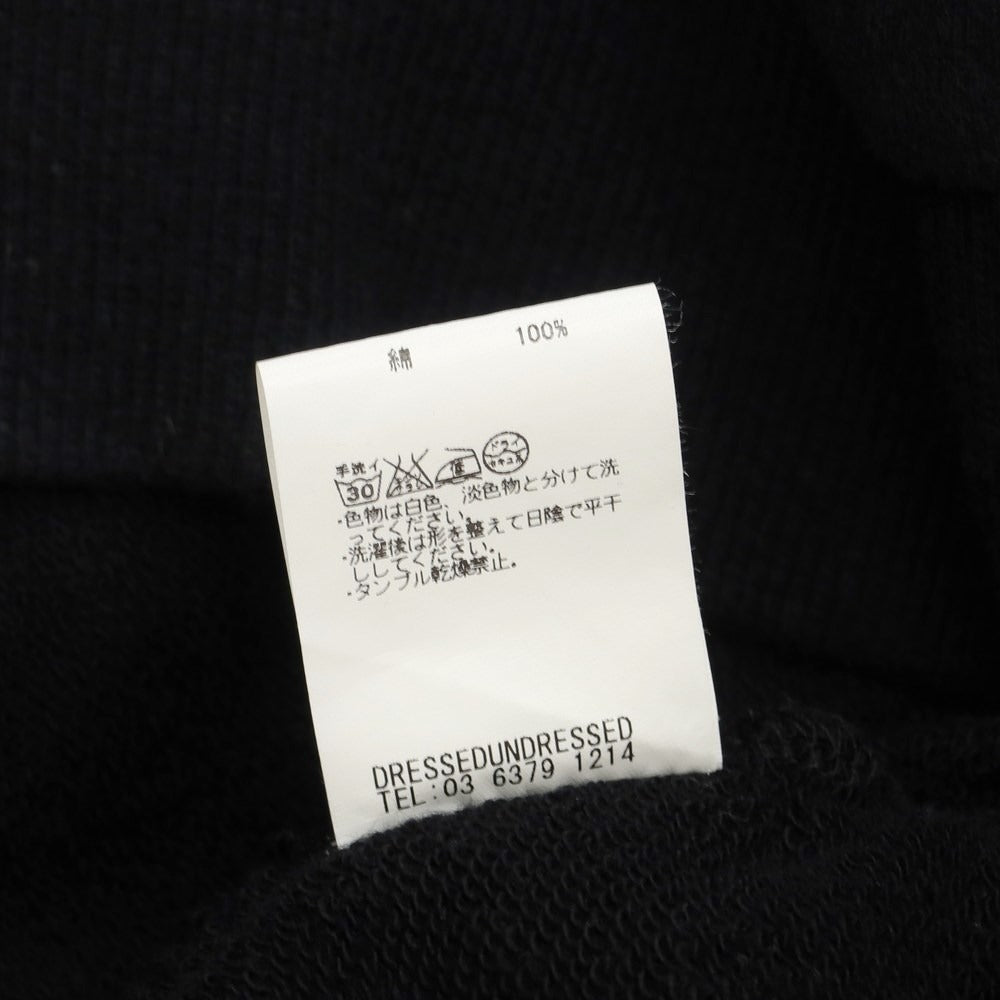 [Used] DRESSEDUNDRESSED Cotton Sweatshirt Zip-up Blouson Black [Size 3] [BLK] [S/S] [Condition Rank C] [Men&