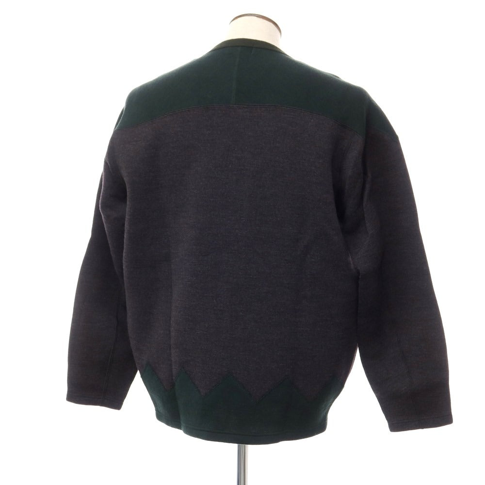 【中古】カラー kolor ウールナイロン クルーネック スウェット ダークグレーxダークグリーン【サイズ4】【GRY】【A/W】【状態ランクB】【メンズ】【769075】