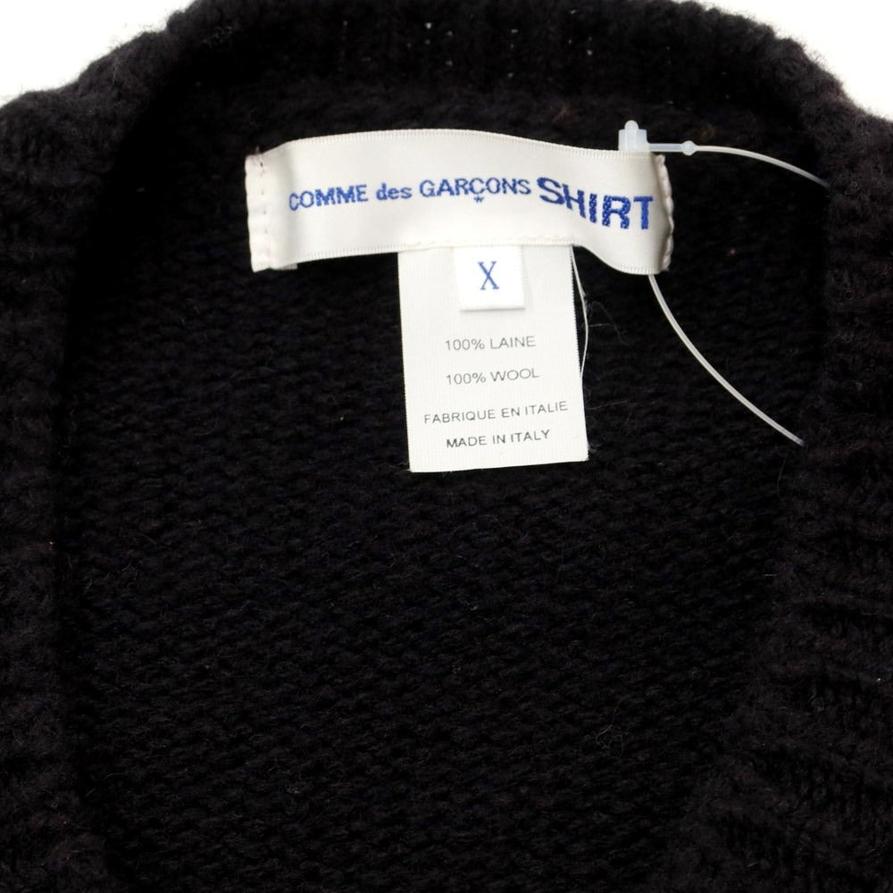 [Used] COMME des GARCONS SHIRT 2014 Autumn/Winter Wool Knit Cardigan Black [Size X] [BLK] [A/W] [Condition Rank B] ​​[Men&