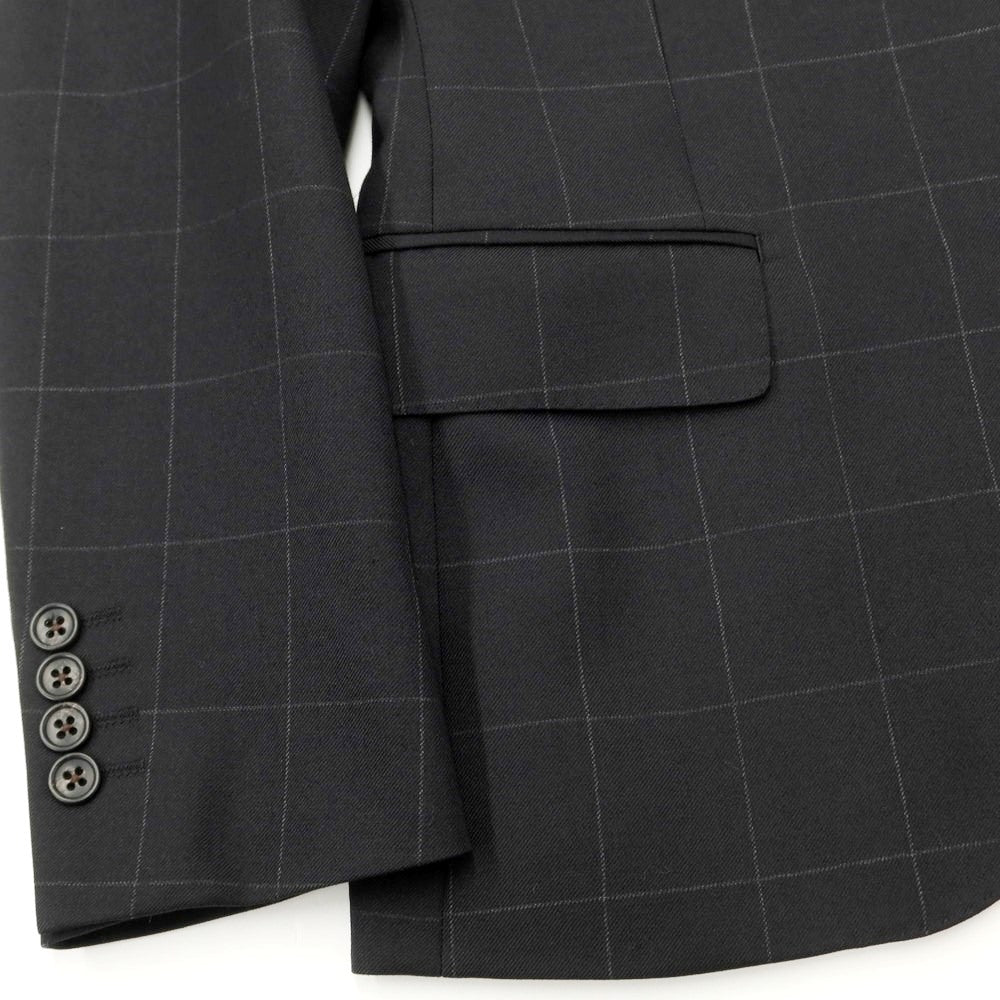 [Used] Simplicite Wool Windowpane Check 2-Button Suit Black x Gray [Size 44] [BLK] [A/W] [Condition Rank B] ​​[Men&