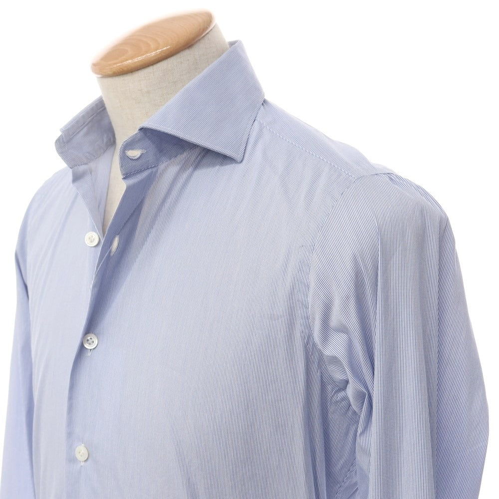 [Used] Maria Santangelo Cotton Polyester Wide Collar Dress Shirt Blue x White [Size 37] [BLU] [S/S/A/W] [Condition Rank C] [Men&