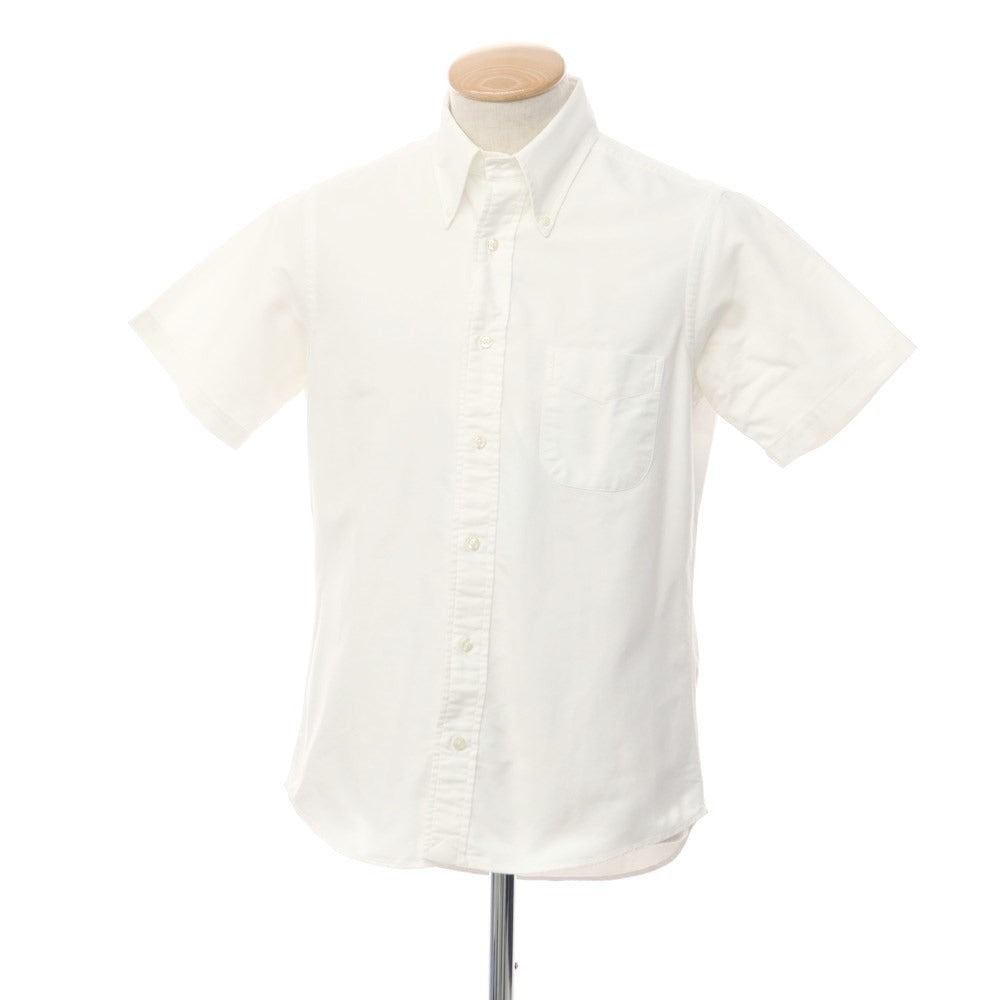 [Used] Keaton Chase Cotton Button-down Short Sleeve Shirt White [Size 15] [WHT] [S/S] [Condition Rank C] [Men&