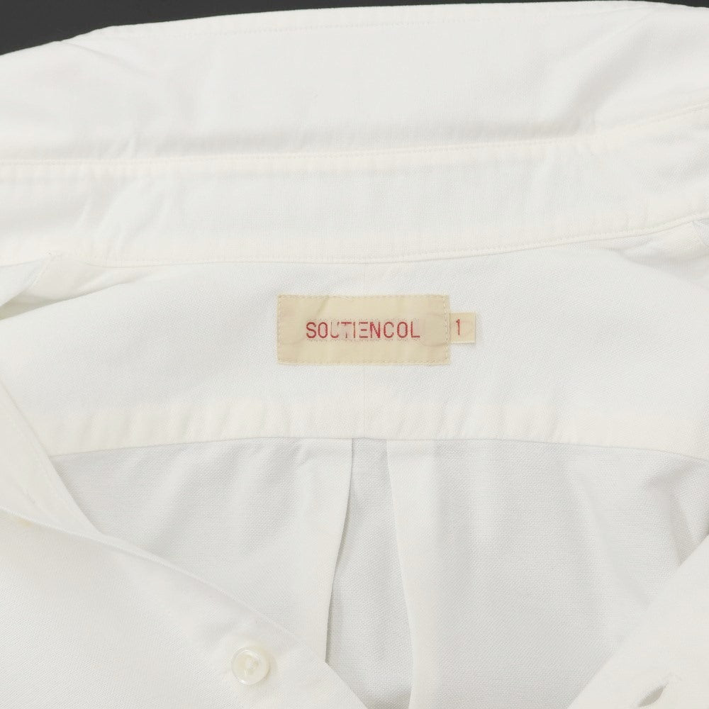 [Used] SOUTIENCOL Oxford cotton short sleeve BD shirt off white [Size 1] [WHT] [S/S] [Condition rank C] [Men&