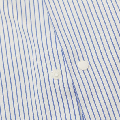 [Used] YAECA Cotton Striped Short Sleeve Shirt White x Blue [Size 1] [WHT] [S/S] [Condition Rank C] [Men&