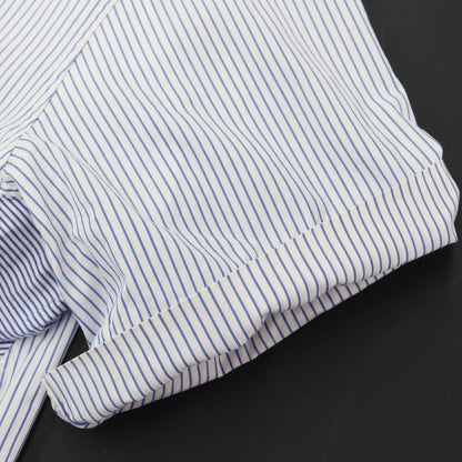 [Used] YAECA Cotton Striped Short Sleeve Shirt White x Blue [Size 1] [WHT] [S/S] [Condition Rank C] [Men&