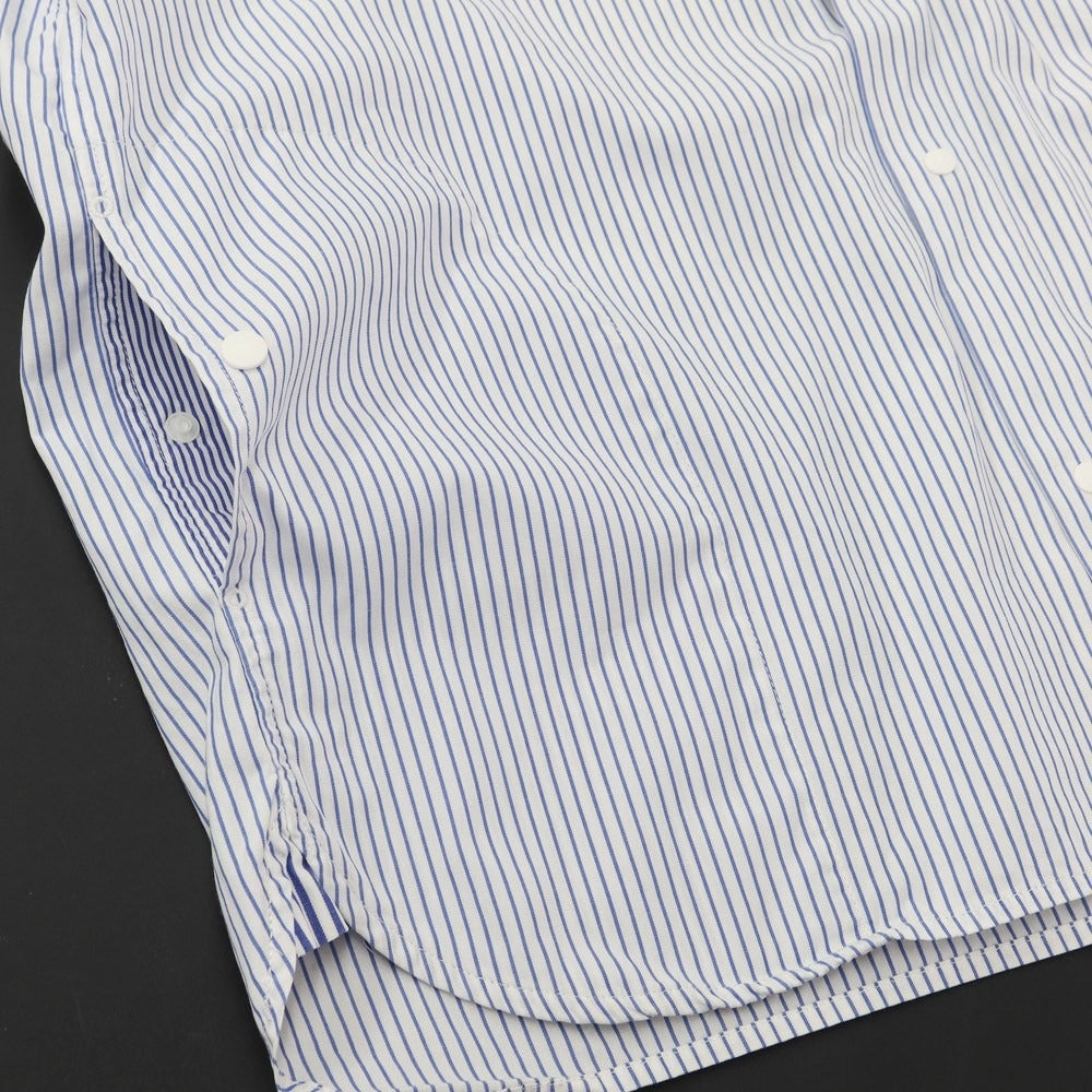 [Used] YAECA Cotton Striped Short Sleeve Shirt White x Blue [Size 1] [WHT] [S/S] [Condition Rank C] [Men&