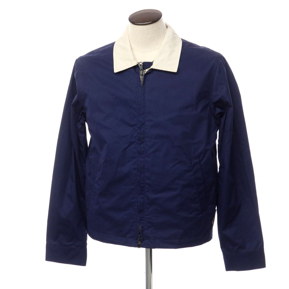 [Used] Camplin Cotton Zip-up Work Jacket Blouson Navy x White [Size 50] [NVY] [S/S] [Condition Rank A] [Men&