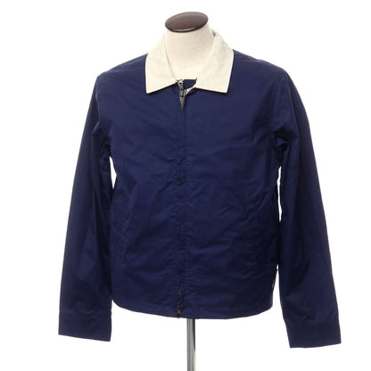 [Used] Camplin Cotton Zip-up Work Jacket Blouson Navy x White [Size 50] [NVY] [S/S] [Condition Rank A] [Men&