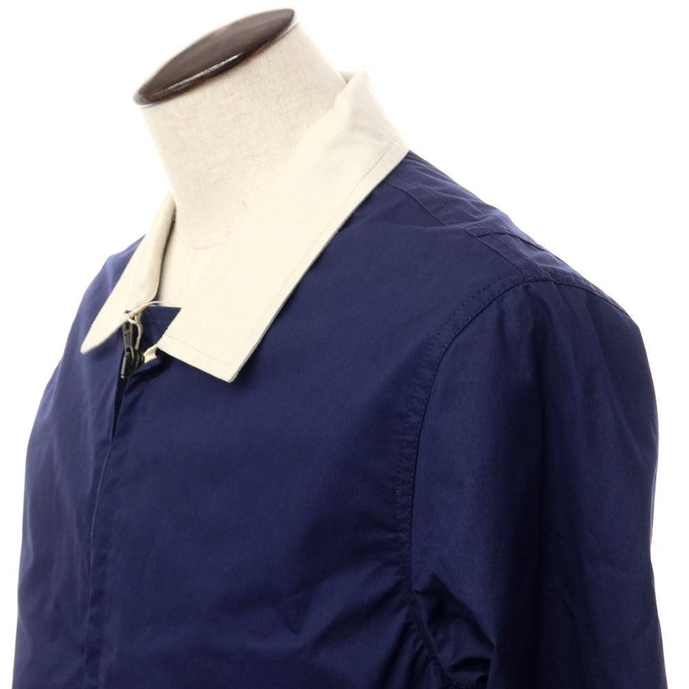 [Used] Camplin Cotton Zip-up Work Jacket Blouson Navy x White [Size 50] [NVY] [S/S] [Condition Rank A] [Men&