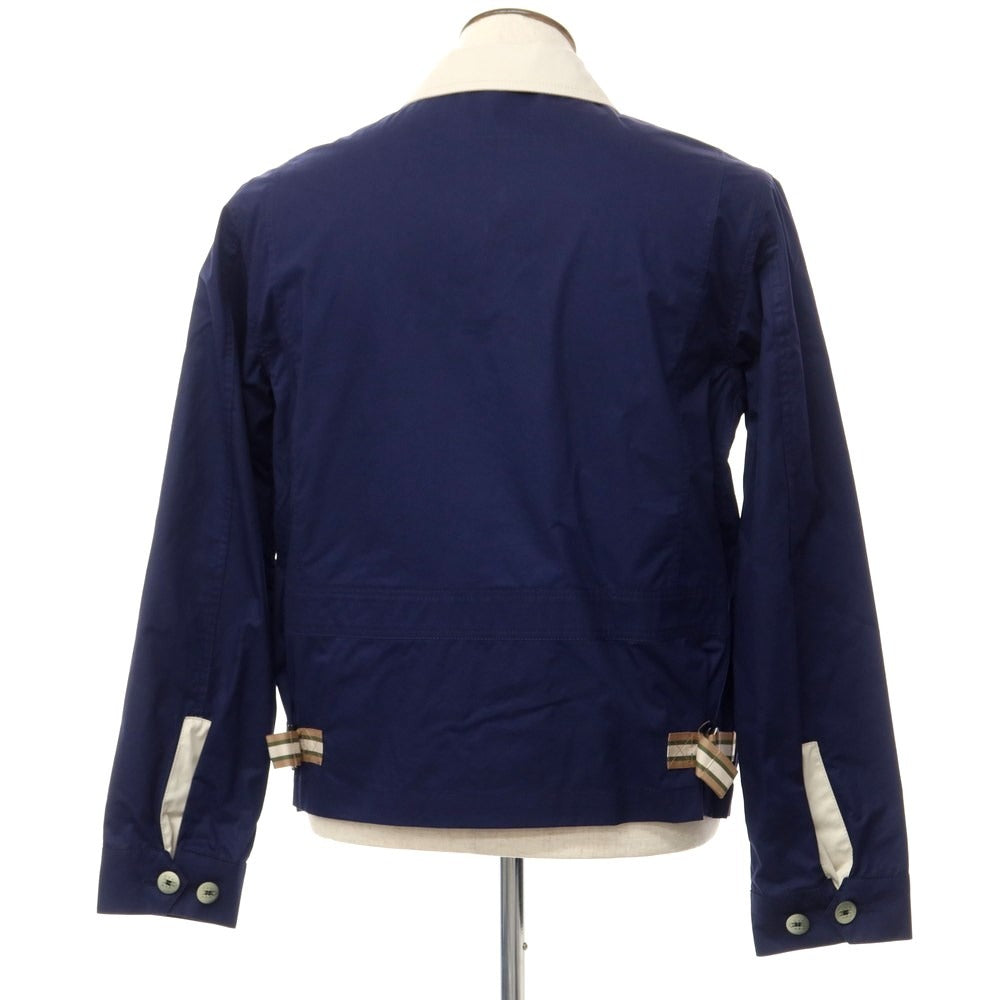 [Used] Camplin Cotton Zip-up Work Jacket Blouson Navy x White [Size 50] [NVY] [S/S] [Condition Rank A] [Men&