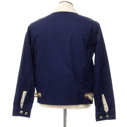 [Used] Camplin Cotton Zip-up Work Jacket Blouson Navy x White [Size 50] [NVY] [S/S] [Condition Rank A] [Men&