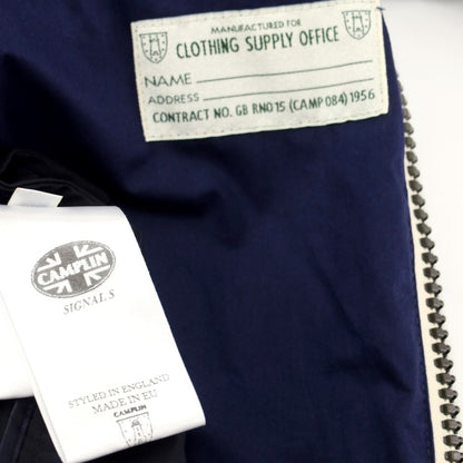 [Used] Camplin Cotton Zip-up Work Jacket Blouson Navy x White [Size 50] [NVY] [S/S] [Condition Rank A] [Men&