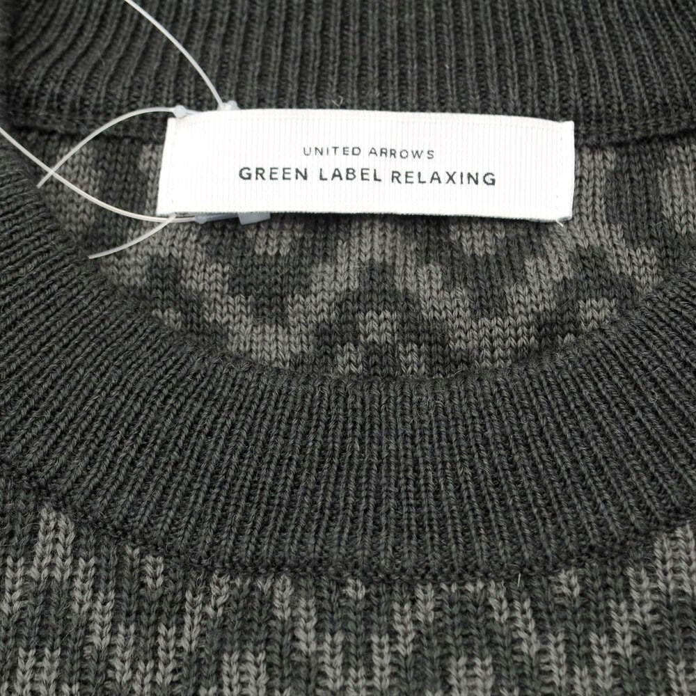 [Used] [Unused] Green Label Relaxing Acrylic Wool Crew Neck Pullover Knit, Gray [Size L] [GRY] [A/W] [Condition Rank S] [Men&