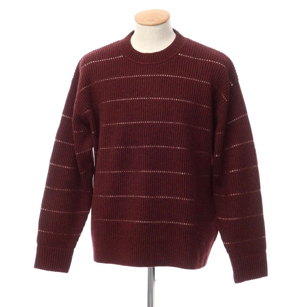 [Used] [Unused] Banana Republic Wool Nylon Crew Neck Pullover Knit Bordeaux x White [Size M] [RED] [A/W] [Condition Rank S] [Men&