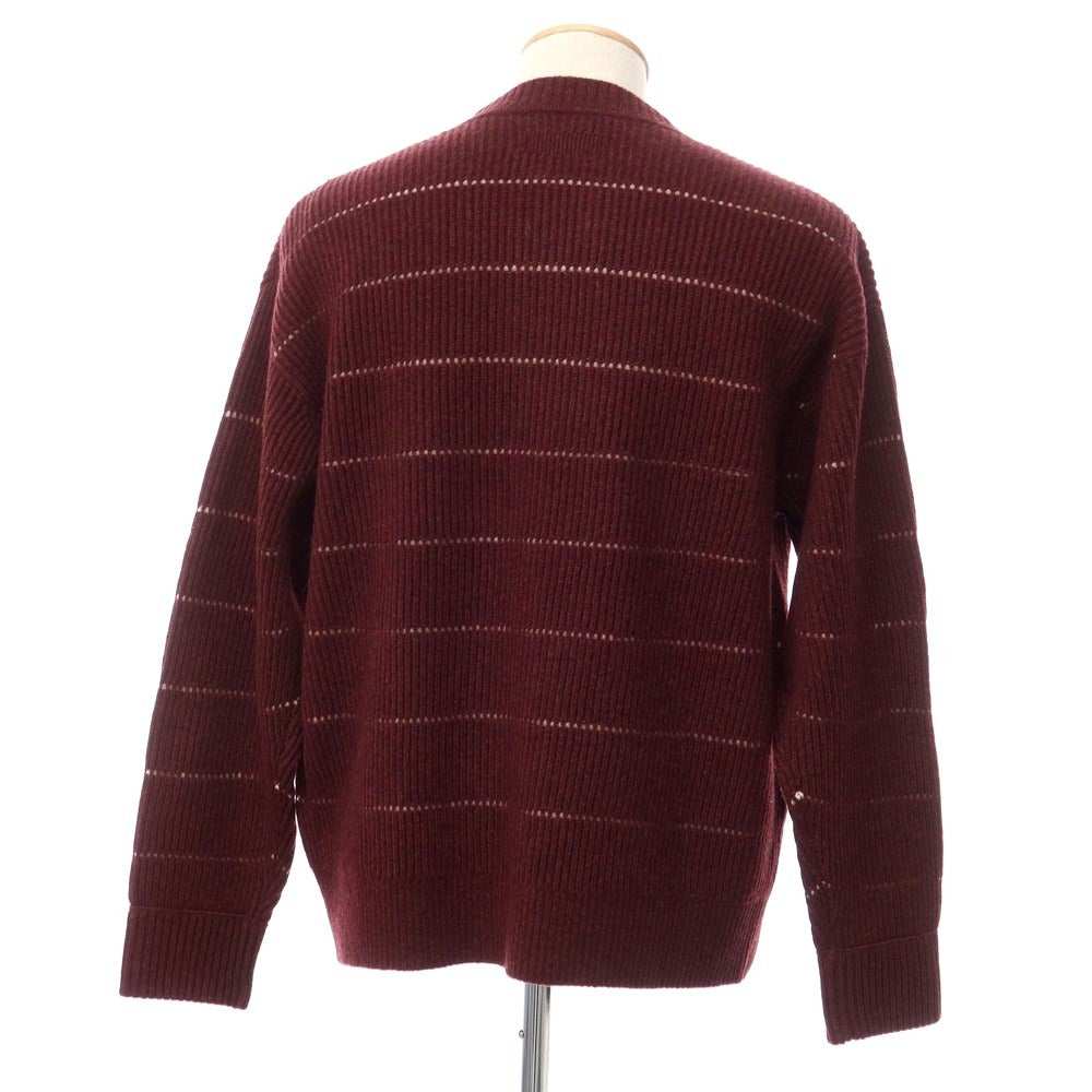 [Used] [Unused] Banana Republic Wool Nylon Crew Neck Pullover Knit Bordeaux x White [Size M] [RED] [A/W] [Condition Rank S] [Men&