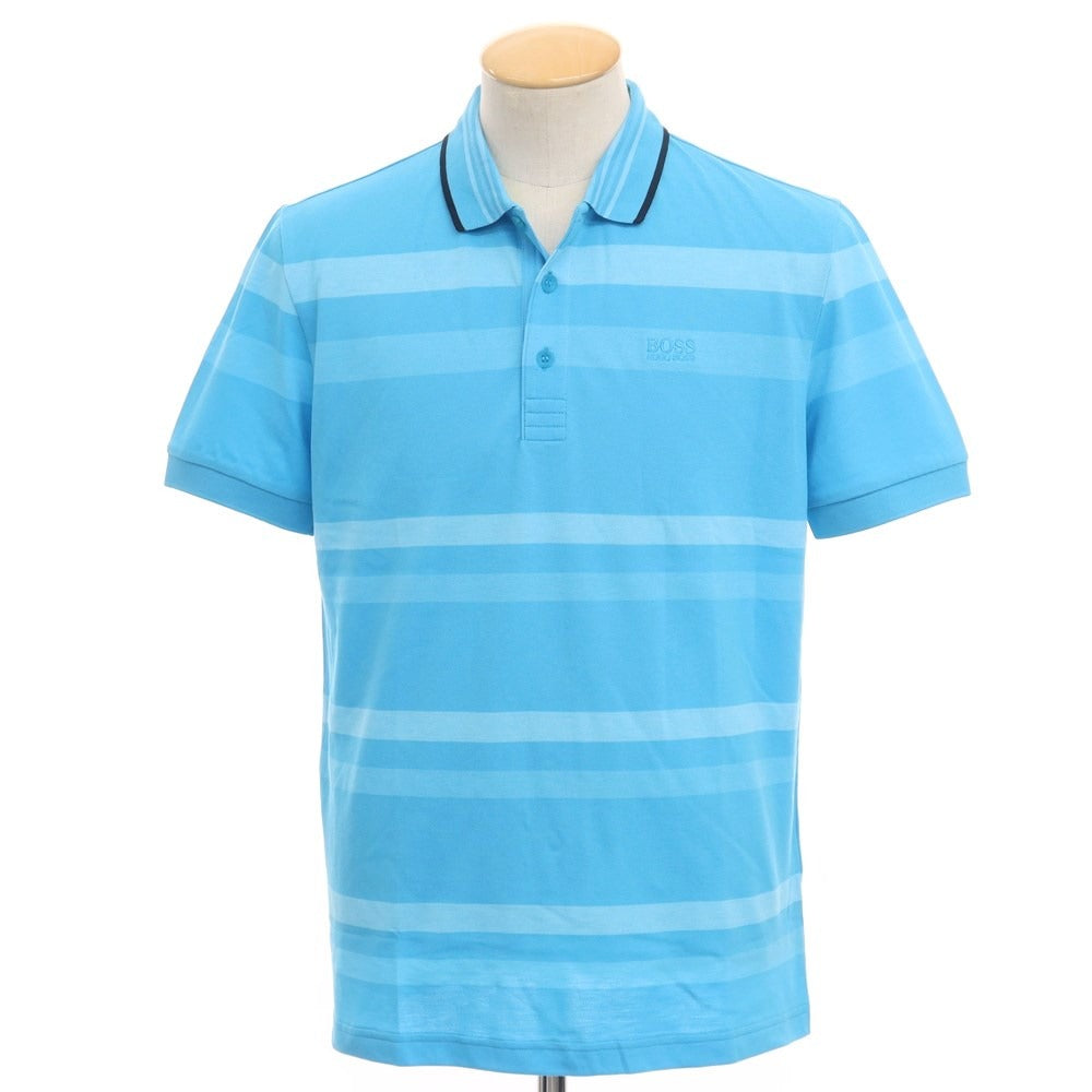 [Used] HUGO BOSS Cotton Polyester Short Sleeve Polo Shirt Light Blue [Size S] [BLU] [S/S] [Condition Rank A] [Men&