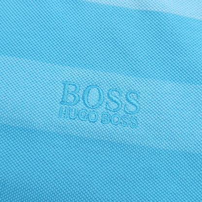 [Used] HUGO BOSS Cotton Polyester Short Sleeve Polo Shirt Light Blue [Size S] [BLU] [S/S] [Condition Rank A] [Men&