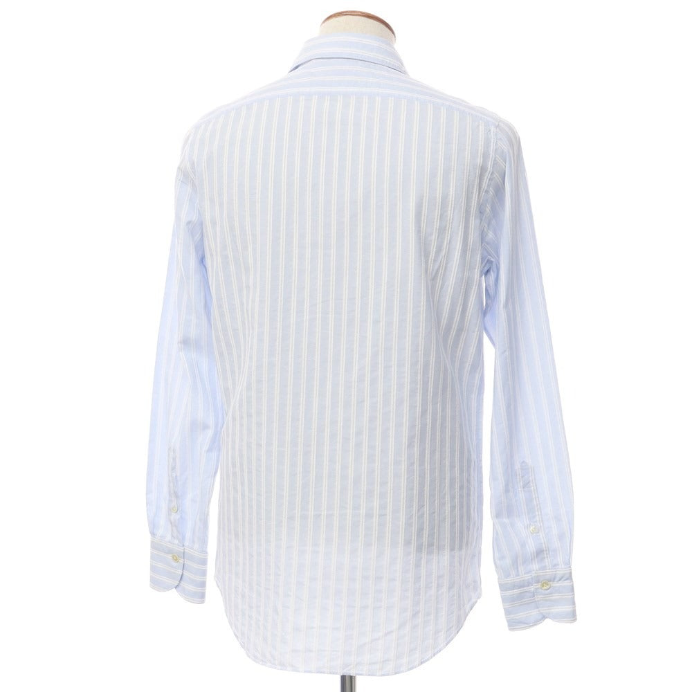 【中古】フィナモレ Finamore パイルストライプ カジュアルシャツ ライトブルーxホワイト【サイズ40】【BLU】【S/S/A/W】【状態ランクB】【メンズ】【769275】
