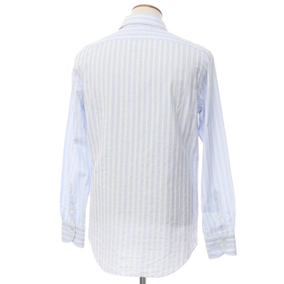 【中古】フィナモレ Finamore パイルストライプ カジュアルシャツ ライトブルーxホワイト【サイズ40】【BLU】【S/S/A/W】【状態ランクB】【メンズ】【769275】