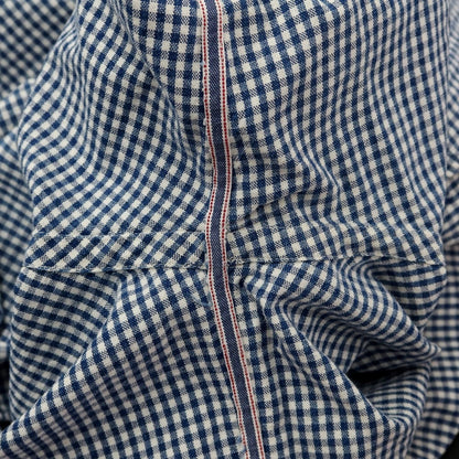 [Used] ORIAN Oxford Cotton Check Shirt Navy x White [Size S] [NVY] [S/S/A/W] [Condition Rank C] [Men&