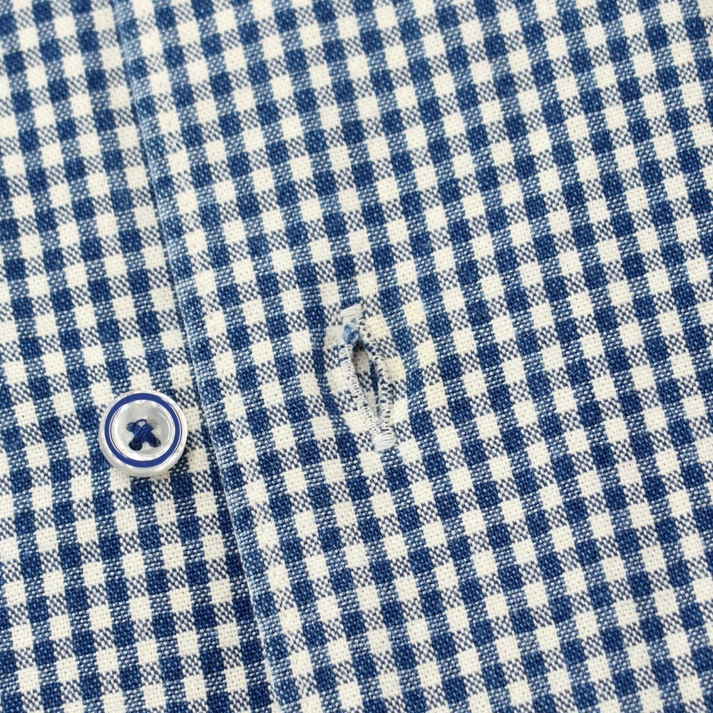 [Used] ORIAN Oxford Cotton Check Shirt Navy x White [Size S] [NVY] [S/S/A/W] [Condition Rank C] [Men&