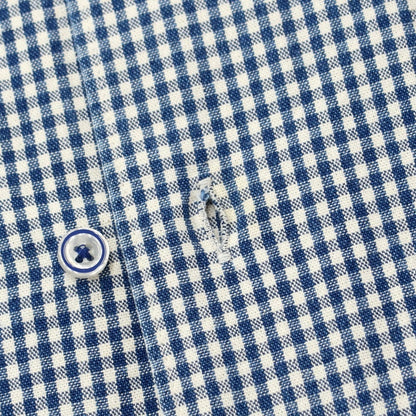 [Used] ORIAN Oxford Cotton Check Shirt Navy x White [Size S] [NVY] [S/S/A/W] [Condition Rank C] [Men&