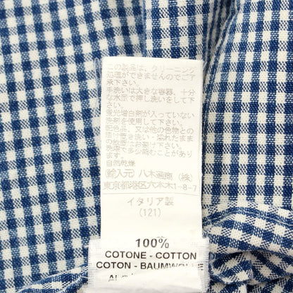 [Used] ORIAN Oxford Cotton Check Shirt Navy x White [Size S] [NVY] [S/S/A/W] [Condition Rank C] [Men&