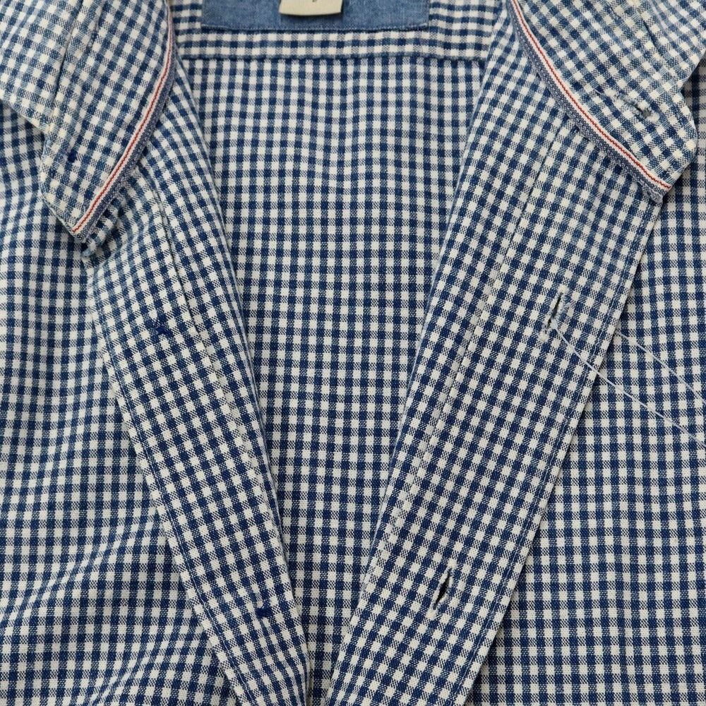 [Used] ORIAN Oxford Cotton Check Shirt Navy x White [Size S] [NVY] [S/S/A/W] [Condition Rank C] [Men&