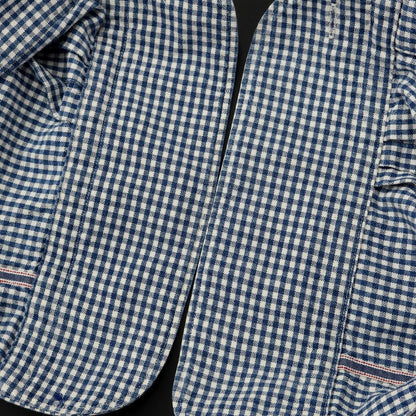 [Used] ORIAN Oxford Cotton Check Shirt Navy x White [Size S] [NVY] [S/S/A/W] [Condition Rank C] [Men&