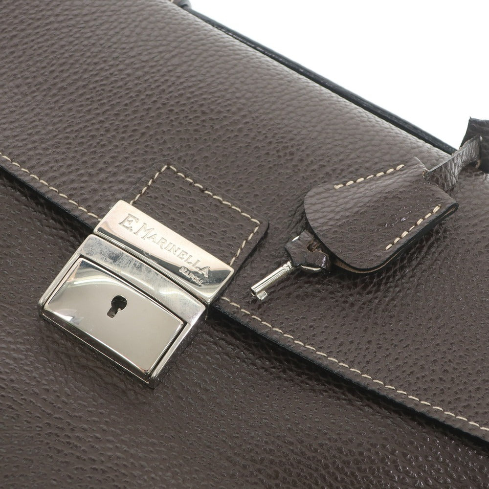 [Used] E.MARINELLA Leather Briefcase Clutch Bag Brown [W38.5xH14,26.5] [BRW] [S/S/A/W] [Condition Rank A] [Men&