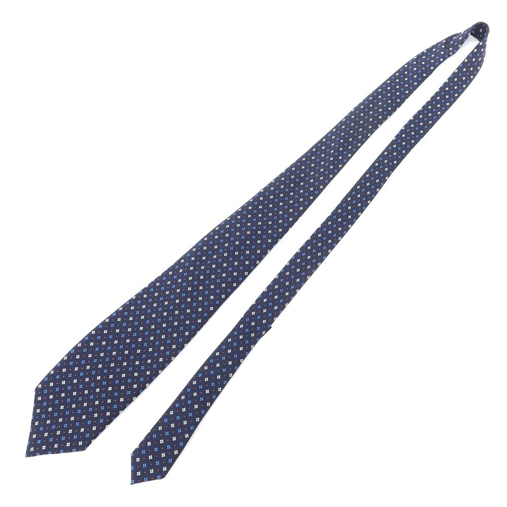 [Used] E.MARINELLA Small Pattern Print Novepieghe Silk Tie Navy [NVY] [S/S/A/W] [Condition Rank B] ​​[Men&