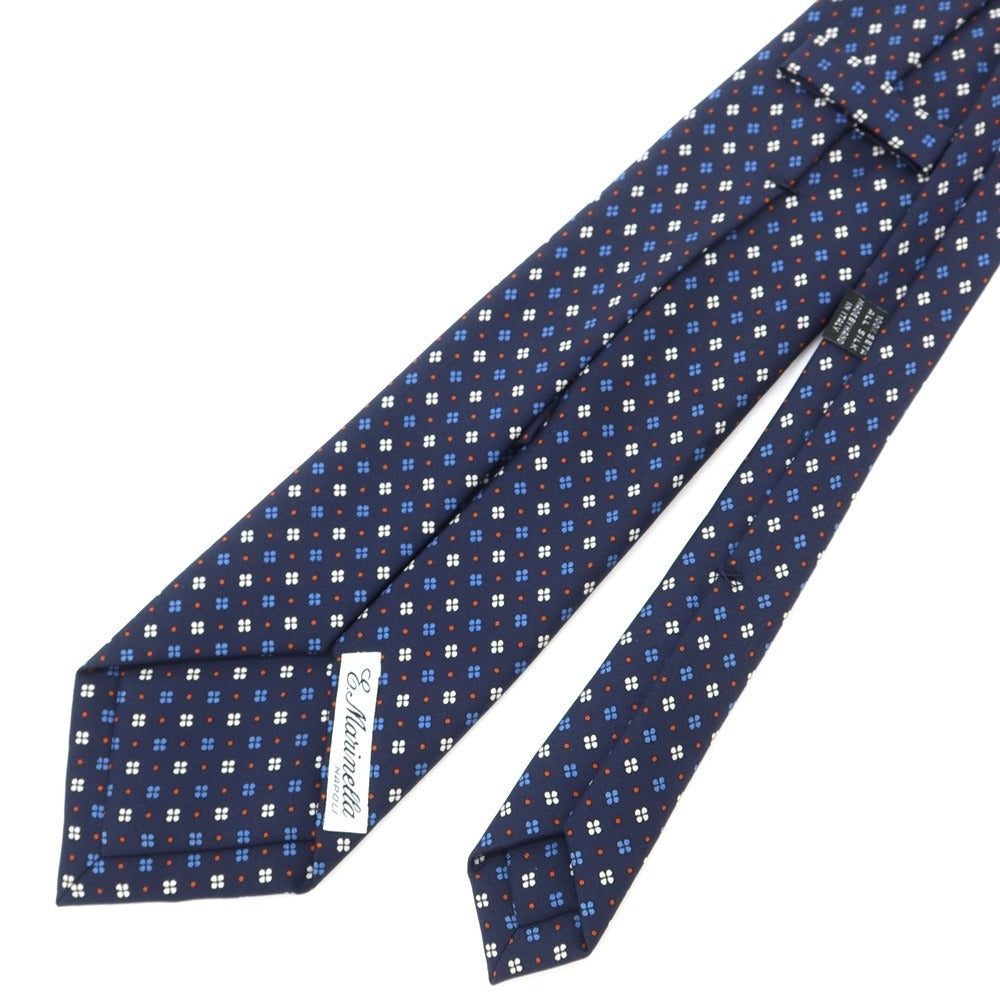 [Used] E.MARINELLA Small Pattern Print Novepieghe Silk Tie Navy [NVY] [S/S/A/W] [Condition Rank B] ​​[Men&