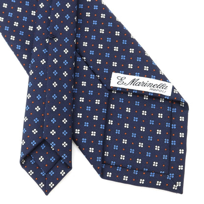 [Used] E.MARINELLA Small Pattern Print Novepieghe Silk Tie Navy [NVY] [S/S/A/W] [Condition Rank B] ​​[Men&