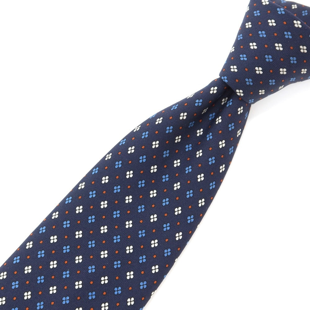 [Used] E.MARINELLA Small Pattern Print Novepieghe Silk Tie Navy [NVY] [S/S/A/W] [Condition Rank B] ​​[Men&