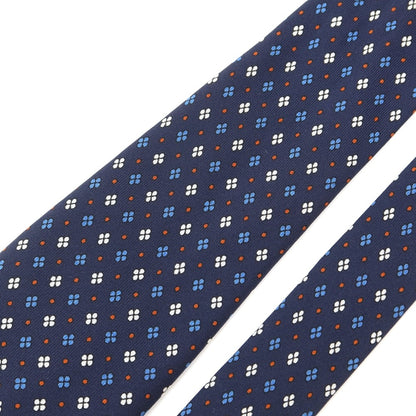 [Used] E.MARINELLA Small Pattern Print Novepieghe Silk Tie Navy [NVY] [S/S/A/W] [Condition Rank B] ​​[Men&