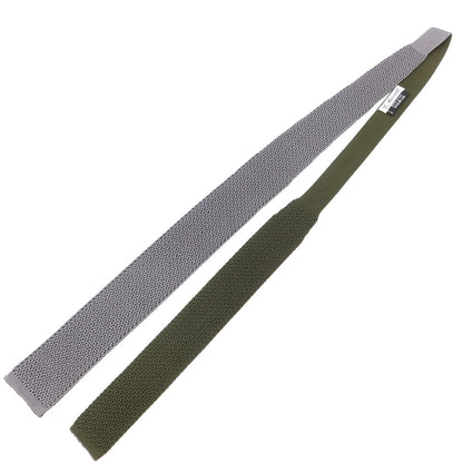 [Used] E.MARINELLA Reversible Silk Knit Tie Gray x Olive [GRY] [S/S/A/W] [Condition Rank B] ​​[Men&